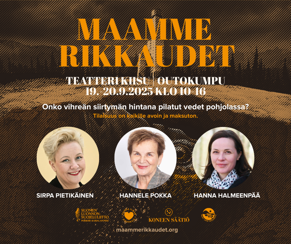 Maamme rikkaudet 2025 -tapahtuman pääpuhujat
